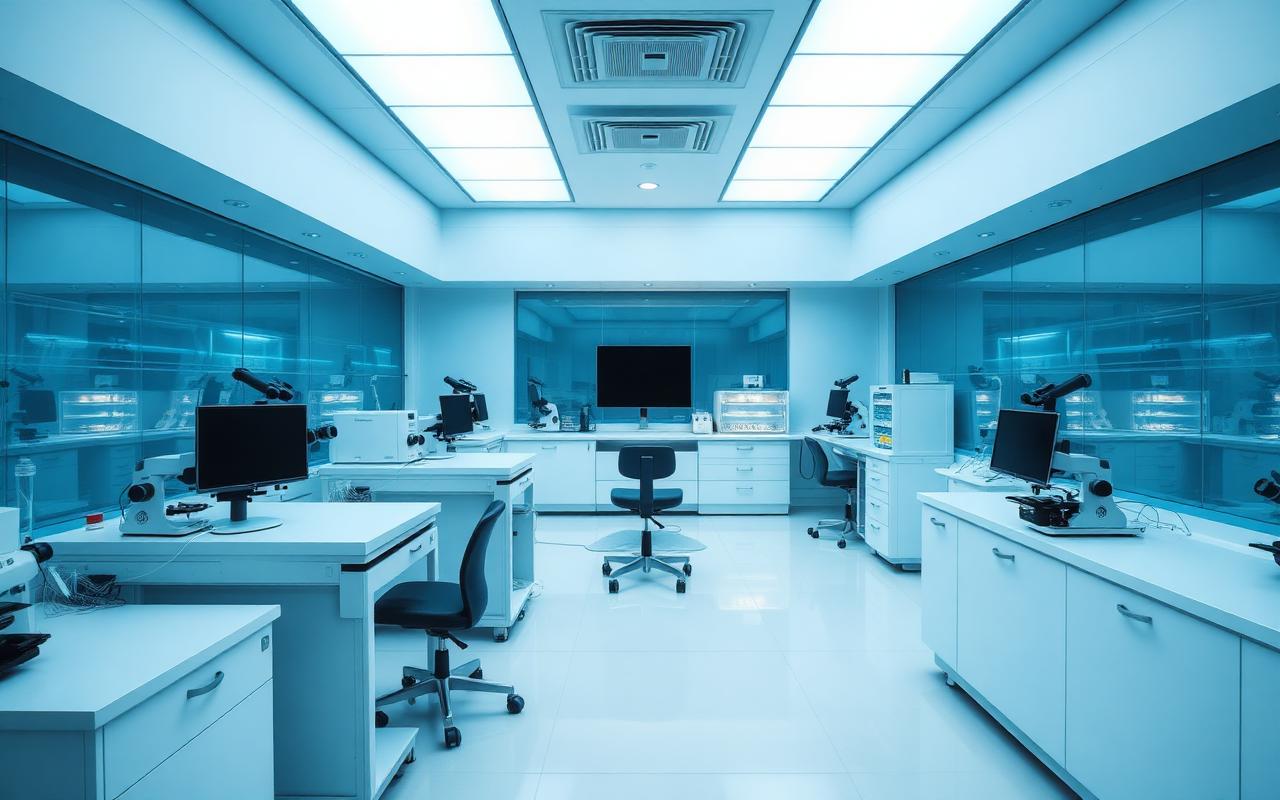 Illustrative embryology laboratory imagery